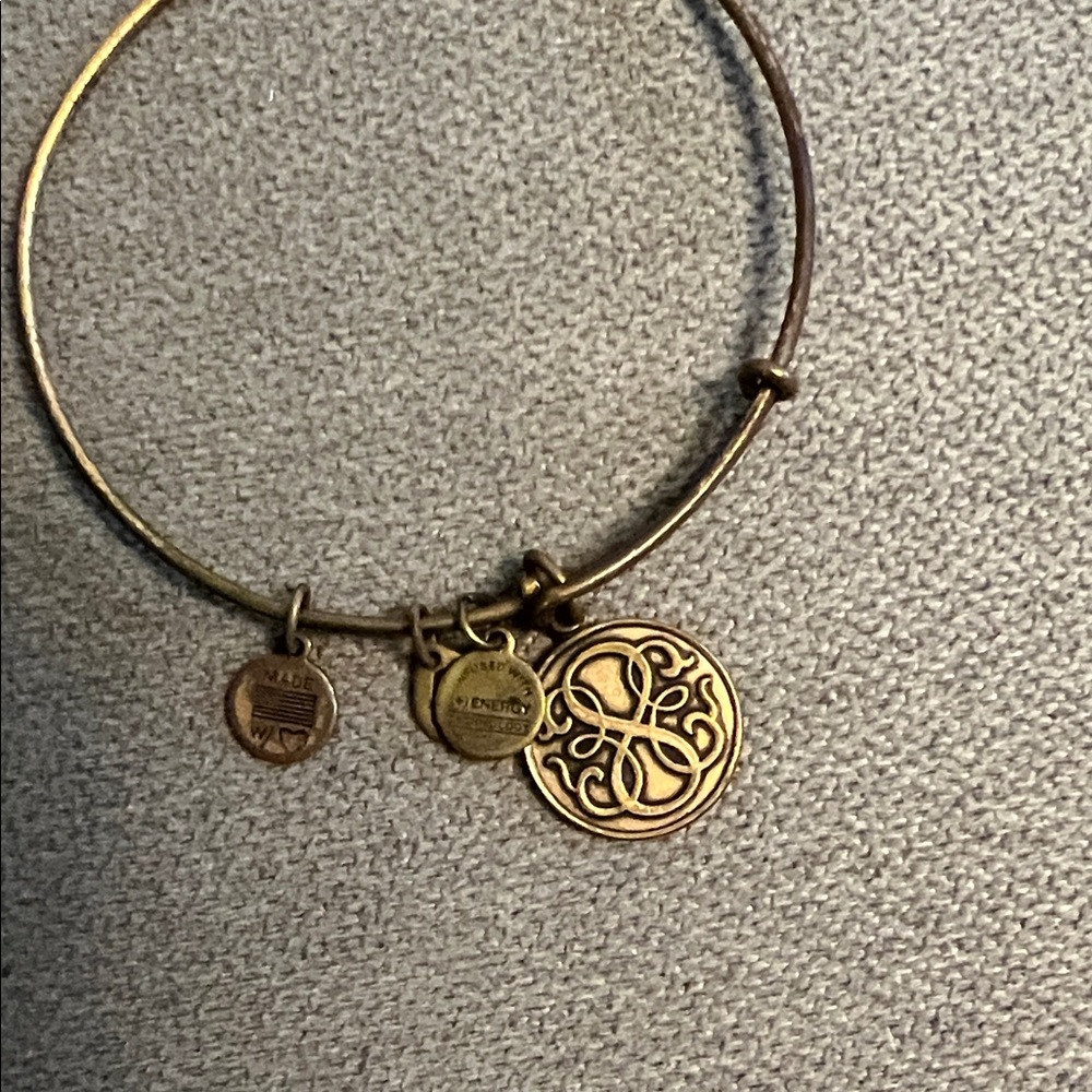 Alex and Ani 2014 Energy Gold-Tone Charm Bangle Bracelet